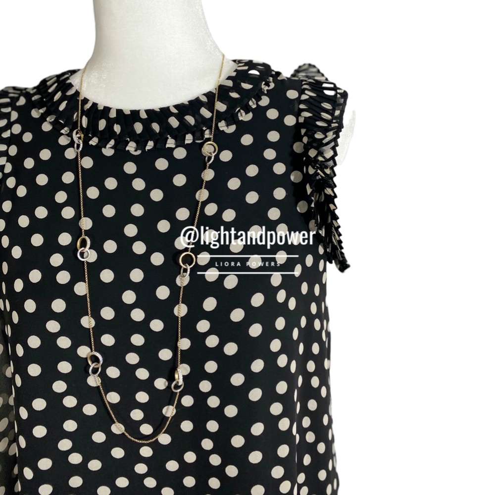 Max Studio Black Polk Dot Dress XS EUC - Picture 3 of 10